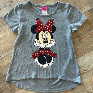 Minnie Mouse Girls Grey Shirt Size Youth M 10/12